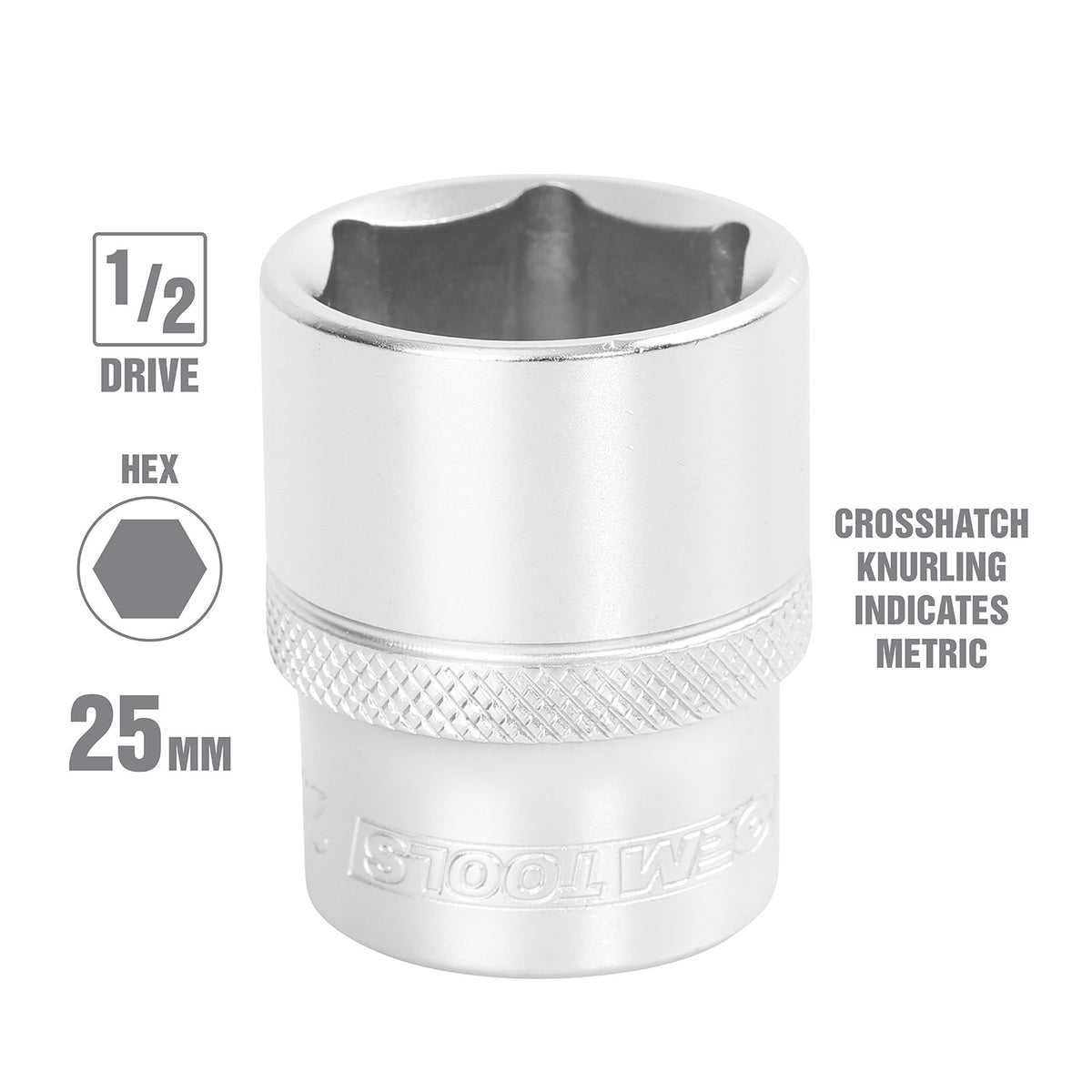 OEMTOOLS 22405 25 mm 1/2 Inch Drive Socket Additional Image 1