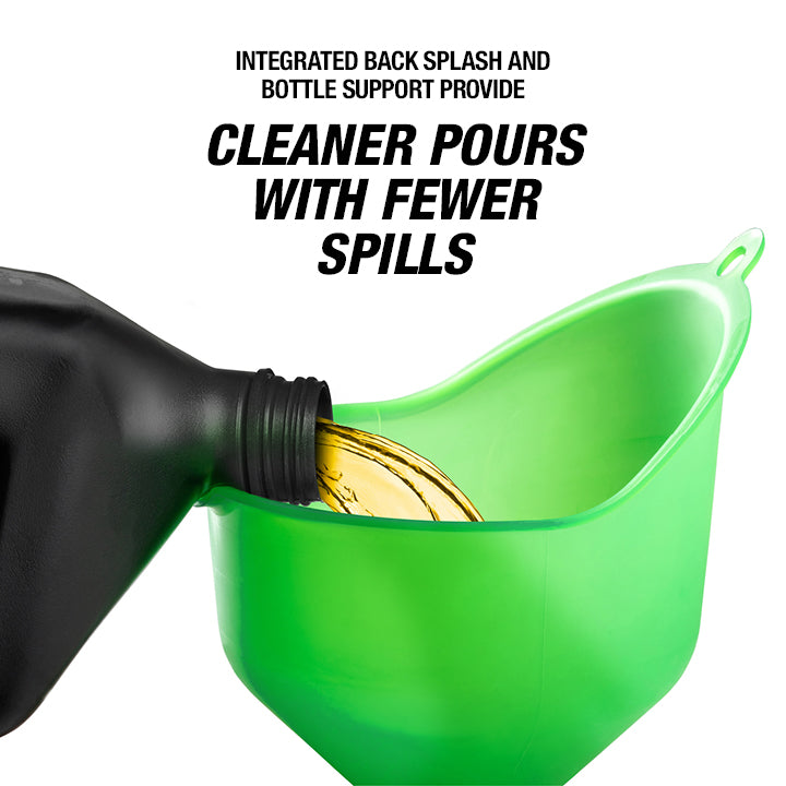 OEMTOOLS Vortex Funnel designed for cleaner pours and reduced spills during fluid transfer