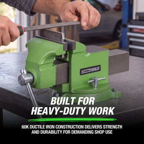 OEMTOOLS 24330 5in. Heavy-Duty Vise with Pipe Jaws Additional Image 1