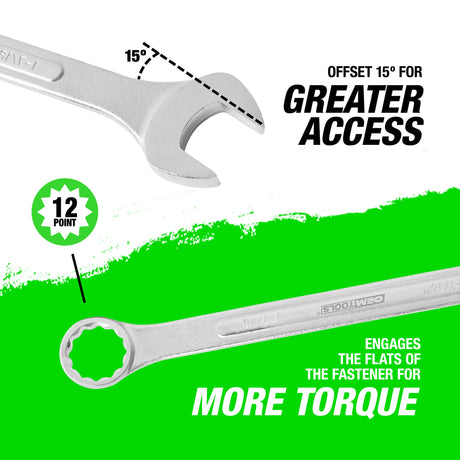 OEMTOOLS 22107 1-7/16in. Jumbo Combination Wrench Additional Image 3