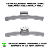 OEMTOOLS 23300 55 gm. EN Style Steel Wheel Weight - 1 Box of 25 Additional Image 1