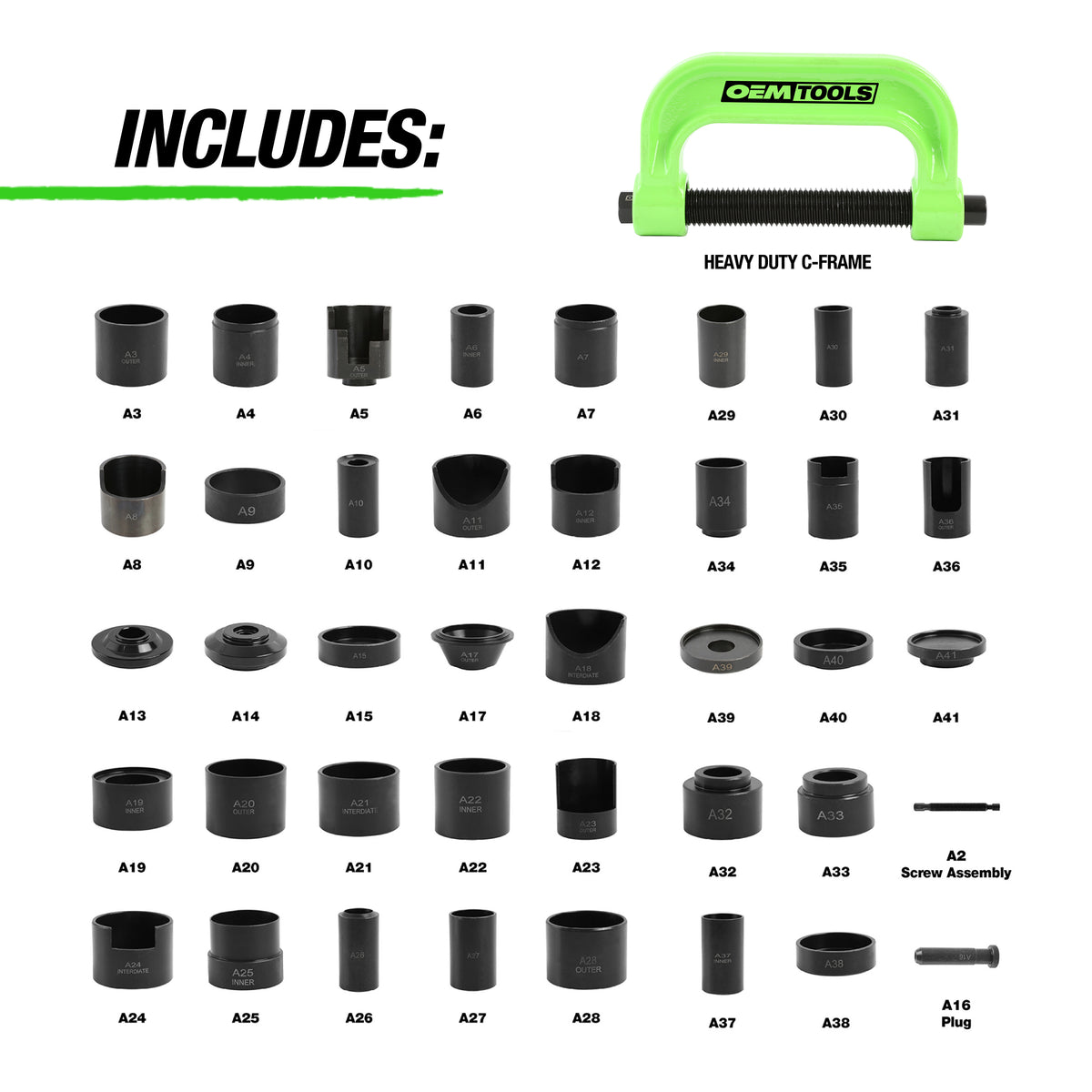 OEMTOOLS 37386 Master Ball Joint Service Kit (Case 1 of 2) Additional Image 2
