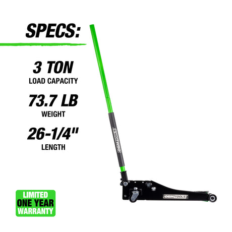 OEMTOOLS 29005 3 Ton Low Profile Jack Additional Image 2