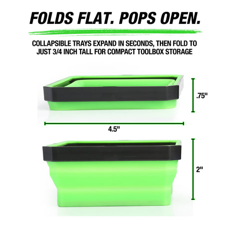 OEMTOOLS 26547 2-Pack Collapsible Magnetic Trays Additional Image 1