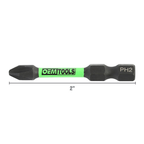OEMTOOLS 26521 15 PK Extended Phillips #2 Impact Bit Set Additional Image 2